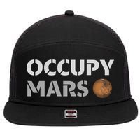 Occupy Mars Funny Occupy Mars 7 Panel Mesh Trucker Snapback Hat