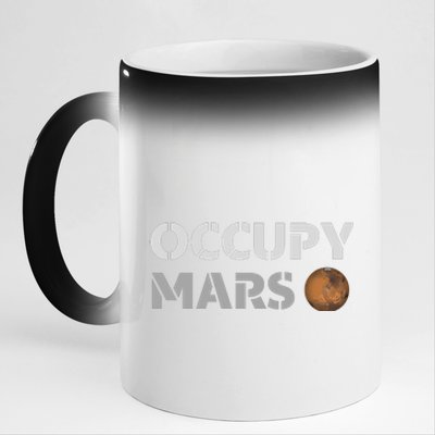 Occupy Mars Funny Occupy Mars 11oz Black Color Changing Mug