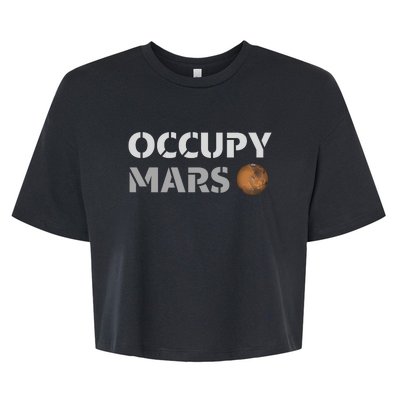 Occupy Mars Funny Occupy Mars Bella+Canvas Jersey Crop Tee