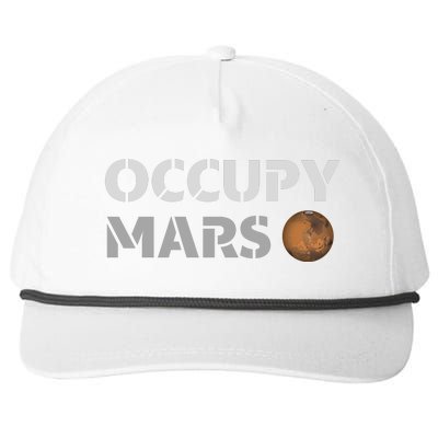 Occupy Mars Funny Occupy Mars Snapback Five-Panel Rope Hat