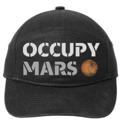 Occupy Mars Funny Occupy Mars 7-Panel Snapback Hat