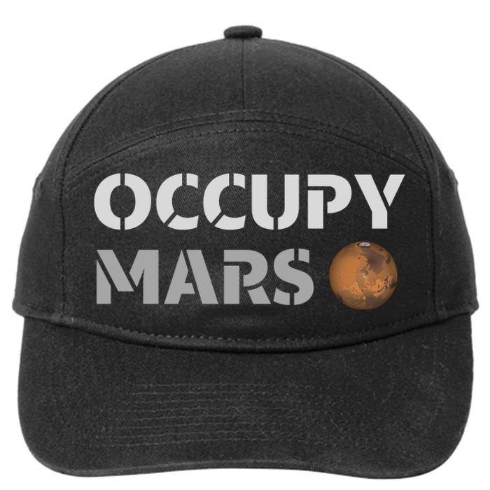 Occupy Mars Funny Occupy Mars 7-Panel Snapback Hat