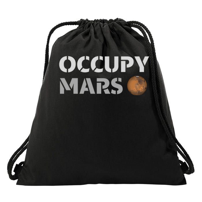 Occupy Mars Funny Occupy Mars Drawstring Bag