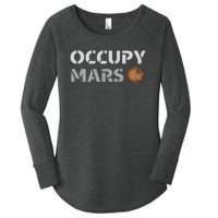 Occupy Mars Funny Occupy Mars Women's Perfect Tri Tunic Long Sleeve Shirt