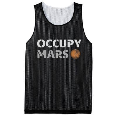 Occupy Mars Funny Occupy Mars Mesh Reversible Basketball Jersey Tank