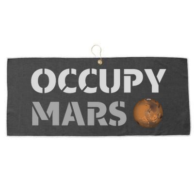 Occupy Mars Funny Occupy Mars Large Microfiber Waffle Golf Towel