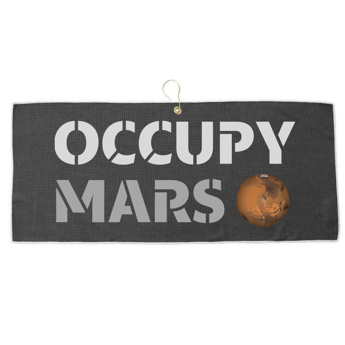 Occupy Mars Funny Occupy Mars Large Microfiber Waffle Golf Towel