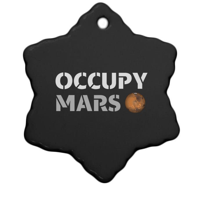 Occupy Mars Funny Occupy Mars Ceramic Star Ornament