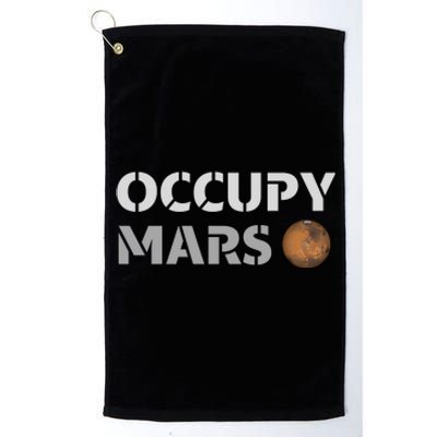 Occupy Mars Funny Occupy Mars Platinum Collection Golf Towel