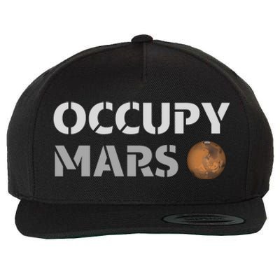 Occupy Mars Funny Occupy Mars Wool Snapback Cap