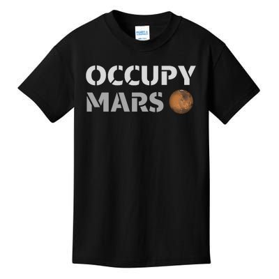 Occupy Mars Funny Occupy Mars Kids T-Shirt