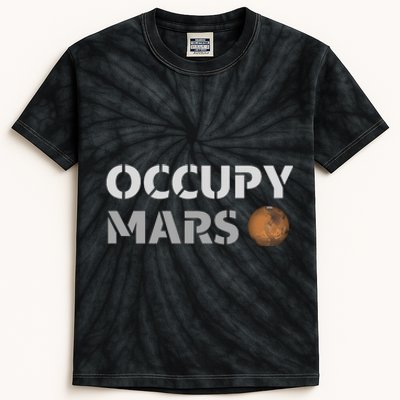 Occupy Mars Funny Occupy Mars Kids Tie-Dye T-Shirt