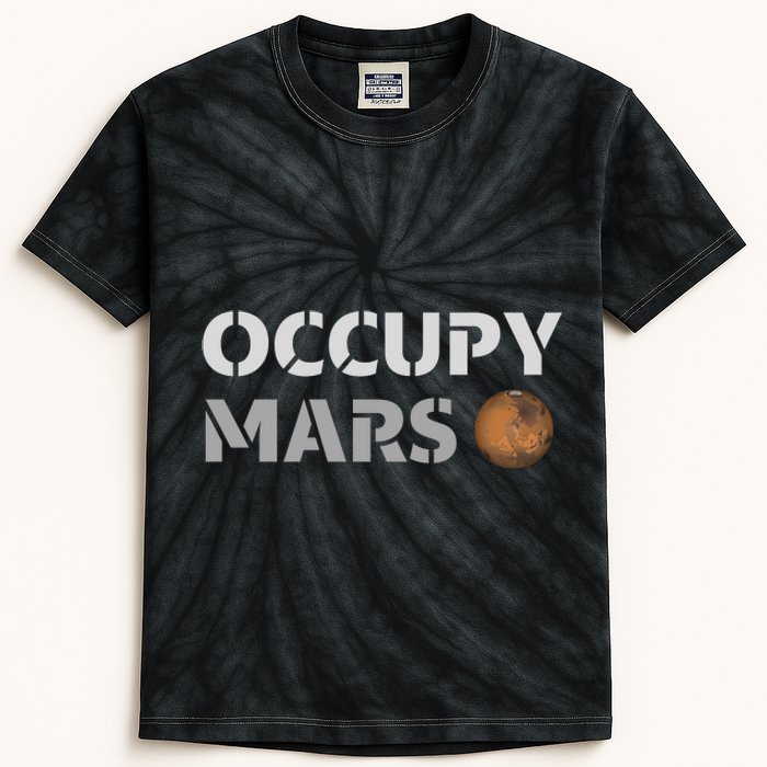 Occupy Mars Funny Occupy Mars Kids Tie-Dye T-Shirt