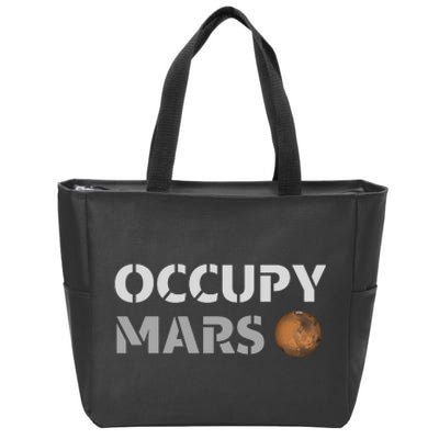 Occupy Mars Funny Occupy Mars Zip Tote Bag