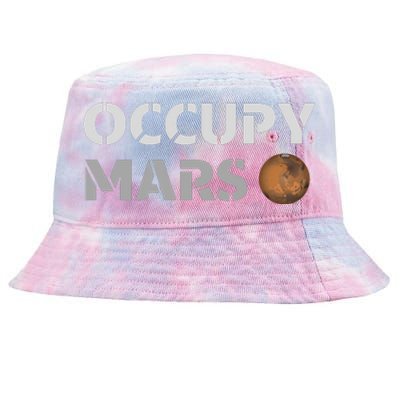 Occupy Mars Funny Occupy Mars Tie-Dyed Bucket Hat