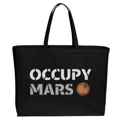 Occupy Mars Funny Occupy Mars Cotton Canvas Jumbo Tote