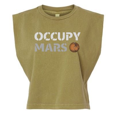 Occupy Mars Funny Occupy Mars Garment-Dyed Women's Muscle Tee
