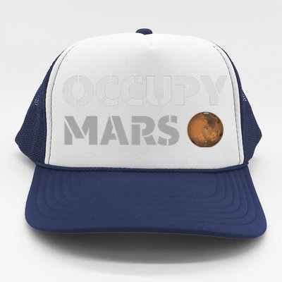 Occupy Mars Funny Occupy Mars Trucker Hat