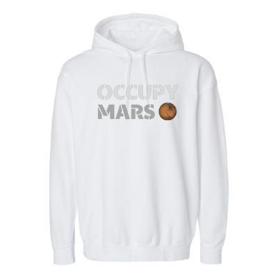 Occupy Mars Funny Occupy Mars Garment-Dyed Fleece Hoodie