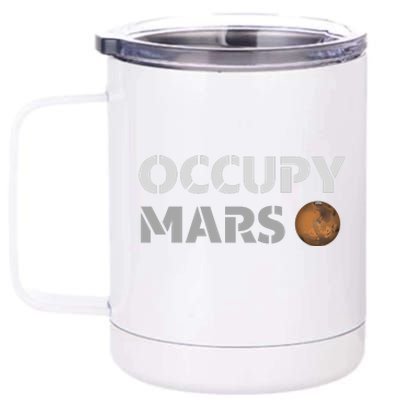 Occupy Mars Funny Occupy Mars 12 oz Stainless Steel Tumbler Cup