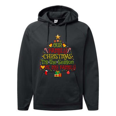 Our Matching Family Christmas love my family Performance Fleece Hoodie