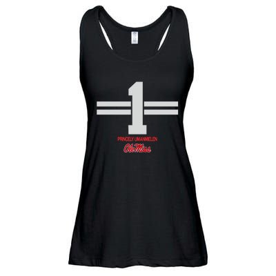 Ole Miss Football Princely Umanmielen 1 Stripe Ladies Essential Flowy Tank