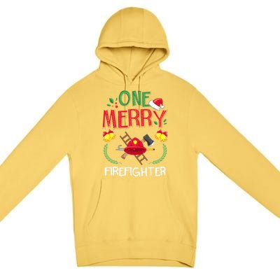 One Merry Firefighter Fire Ugly Christmas Meaningful Gift Premium Pullover Hoodie