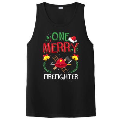 One Merry Firefighter Fire Ugly Christmas Meaningful Gift PosiCharge Competitor Tank