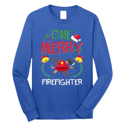 One Merry Firefighter Fire Ugly Christmas Meaningful Gift Long Sleeve Shirt