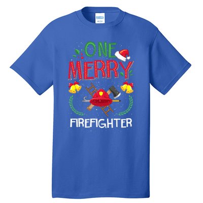 One Merry Firefighter Fire Ugly Christmas Meaningful Gift Tall T-Shirt