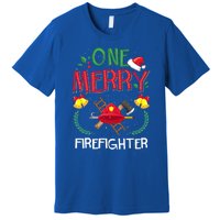 One Merry Firefighter Fire Ugly Christmas Meaningful Gift Premium T-Shirt