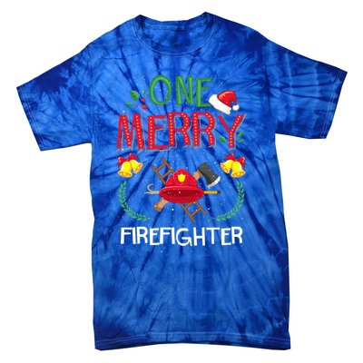 One Merry Firefighter Fire Ugly Christmas Meaningful Gift Tie-Dye T-Shirt