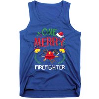 One Merry Firefighter Fire Ugly Christmas Meaningful Gift Tank Top