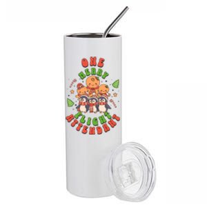 One Merry Flight Attendant Fun Cute Christmas Lover Festive Gift Stainless Steel Tumbler