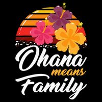 Ohana Means Family Hawaii 70s Retro Vintage Hawaiian Gifts Doggie Tank
