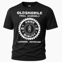 Oldsmobile Motors Final Assembly Graphic Classic Car Show Cooling Performance Crew T-Shirt
