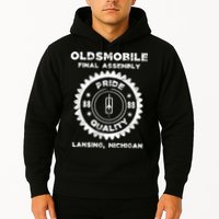 Oldsmobile Motors Final Assembly Graphic Classic Car Show Hoodie