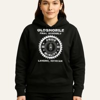Oldsmobile Motors Final Assembly Graphic Classic Car Show Hoodie