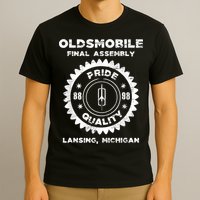 Oldsmobile Motors Final Assembly Graphic Classic Car Show T-Shirt