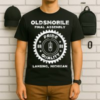 Oldsmobile Motors Final Assembly Graphic Classic Car Show T-Shirt
