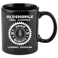 Oldsmobile Motors Final Assembly Graphic Classic Car Show 11oz C Handle Ceramic Mug