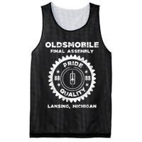 Oldsmobile Motors Final Assembly Graphic Classic Car Show Mesh Reversible Basketball Jersey Tank