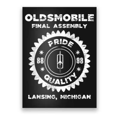 Oldsmobile Motors Final Assembly Graphic Classic Car Show Poster
