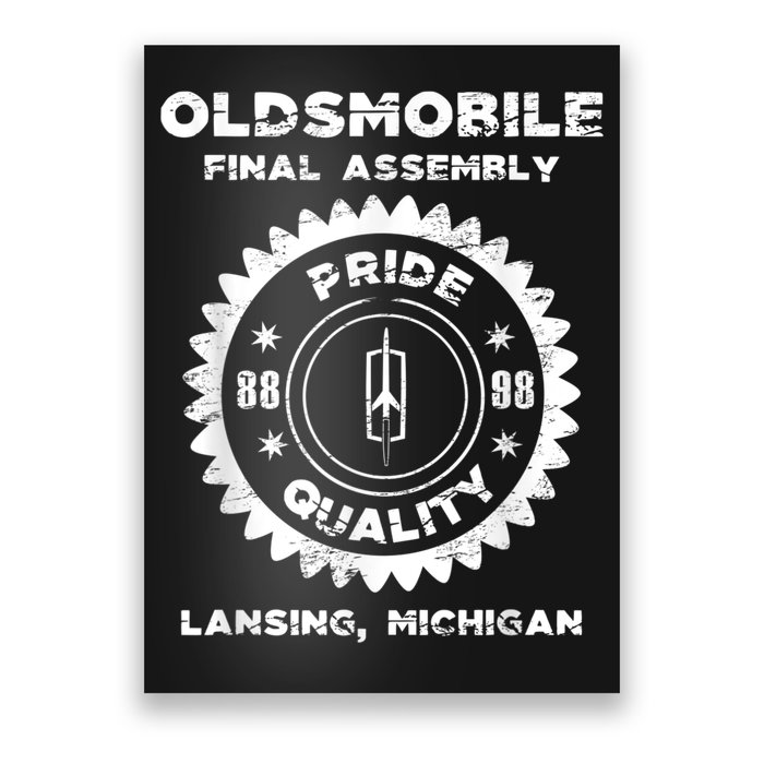 Oldsmobile Motors Final Assembly Graphic Classic Car Show Poster