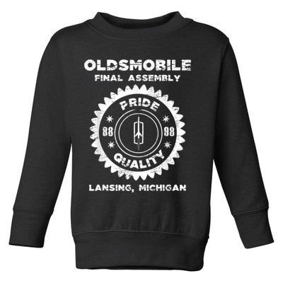 Oldsmobile Motors Final Assembly Graphic Classic Car Show Toddler Sweatshirt