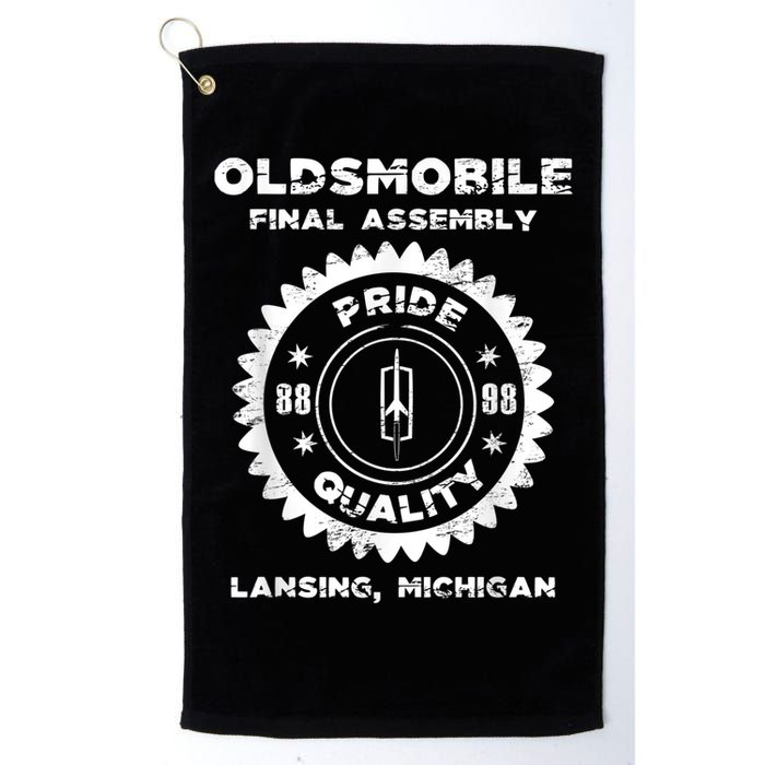 Oldsmobile Motors Final Assembly Graphic Classic Car Show Golf Towel