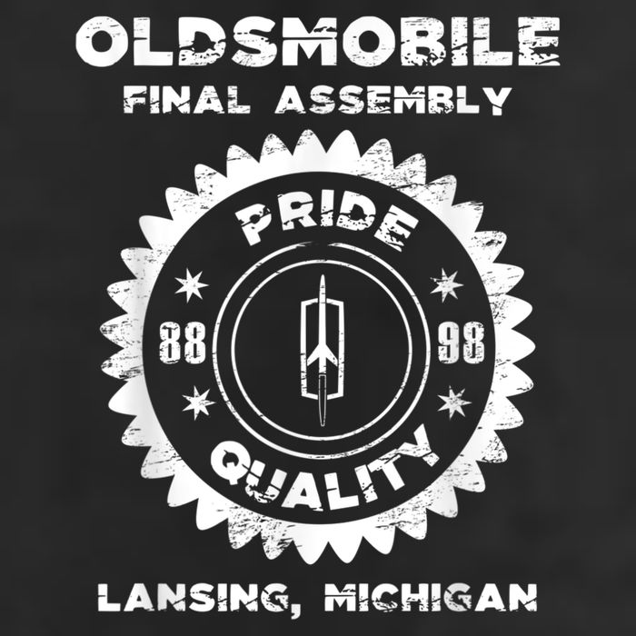 Oldsmobile Motors Final Assembly Graphic Classic Car Show Golf Towel