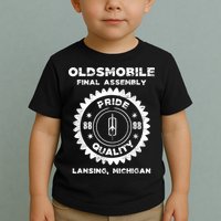 Oldsmobile Motors Final Assembly Graphic Classic Car Show Toddler T-Shirt