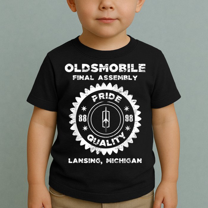 Oldsmobile Motors Final Assembly Graphic Classic Car Show Toddler T-Shirt