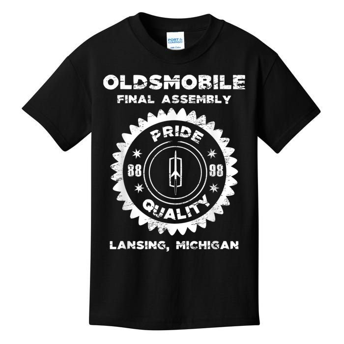 Oldsmobile Motors Final Assembly Graphic Classic Car Show Kids T-Shirt